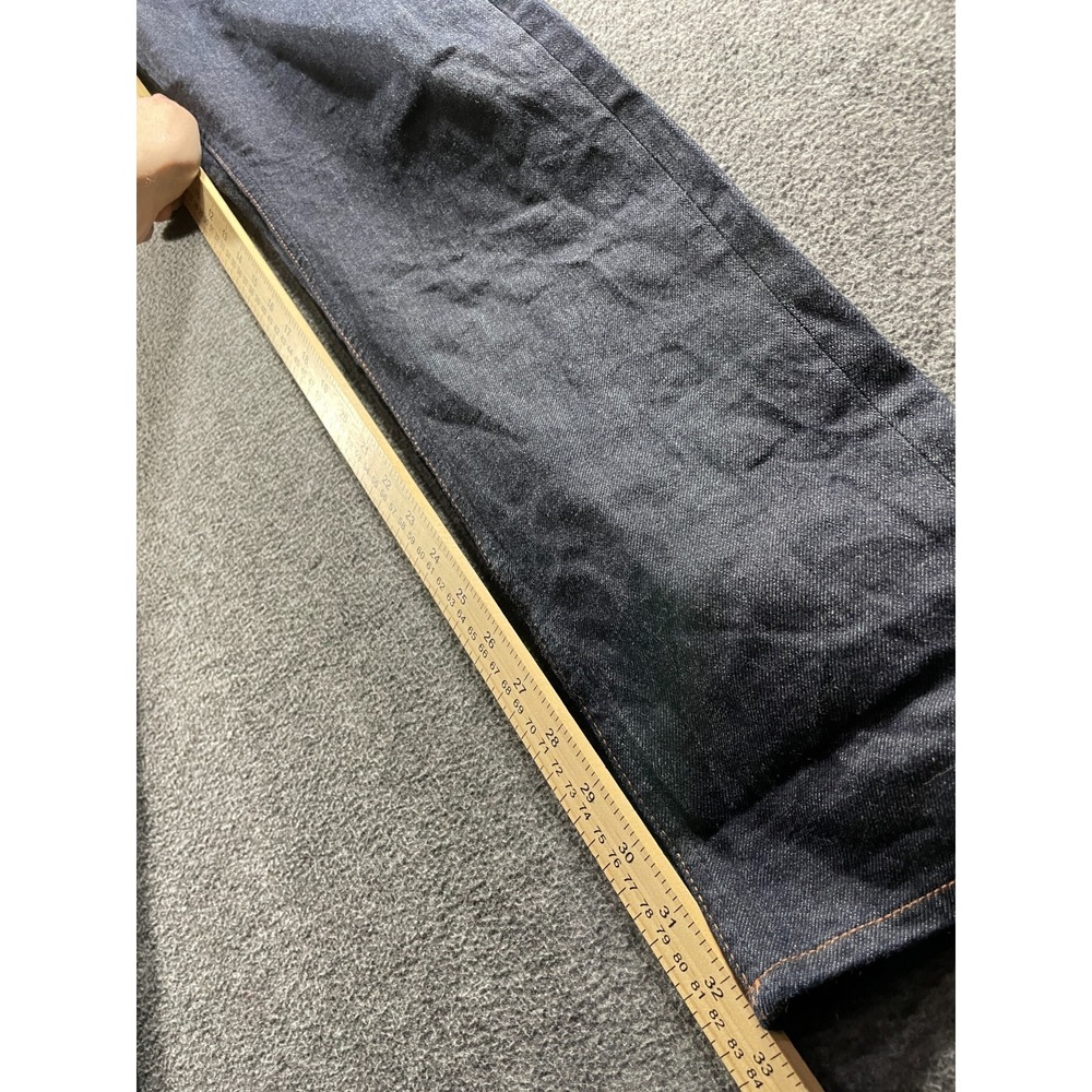 The Unbranded Brand UB222 Tapered Jeans Mens 32x32 Indigo Stretch Raw Selvedge - Picture 8 of 16